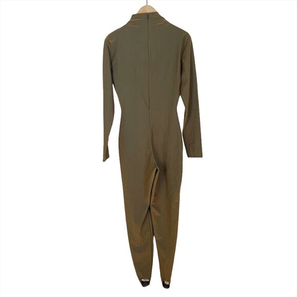 Vintage The Limited Gold Bronze Metallic Long Sleeve One Piece Cat Suit Size XS - Picture 3 of 8